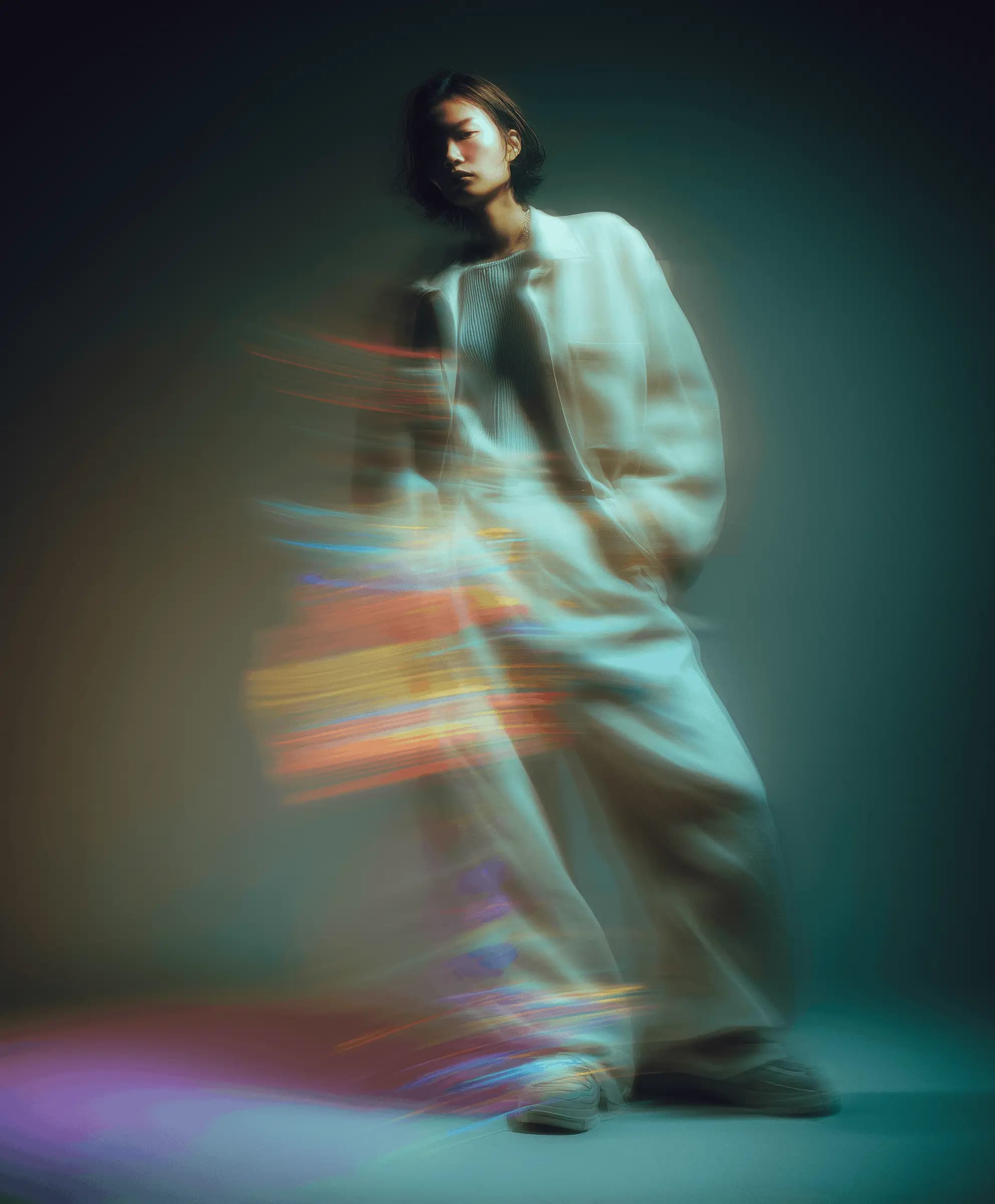 Editorial visual — motion portrait