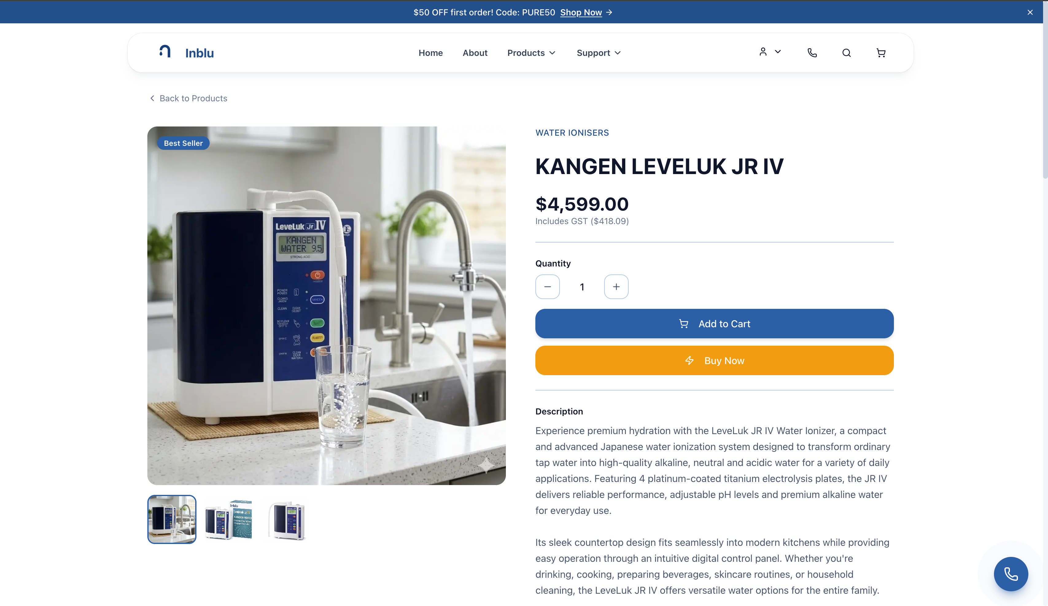 Inblu Water Filters showcase